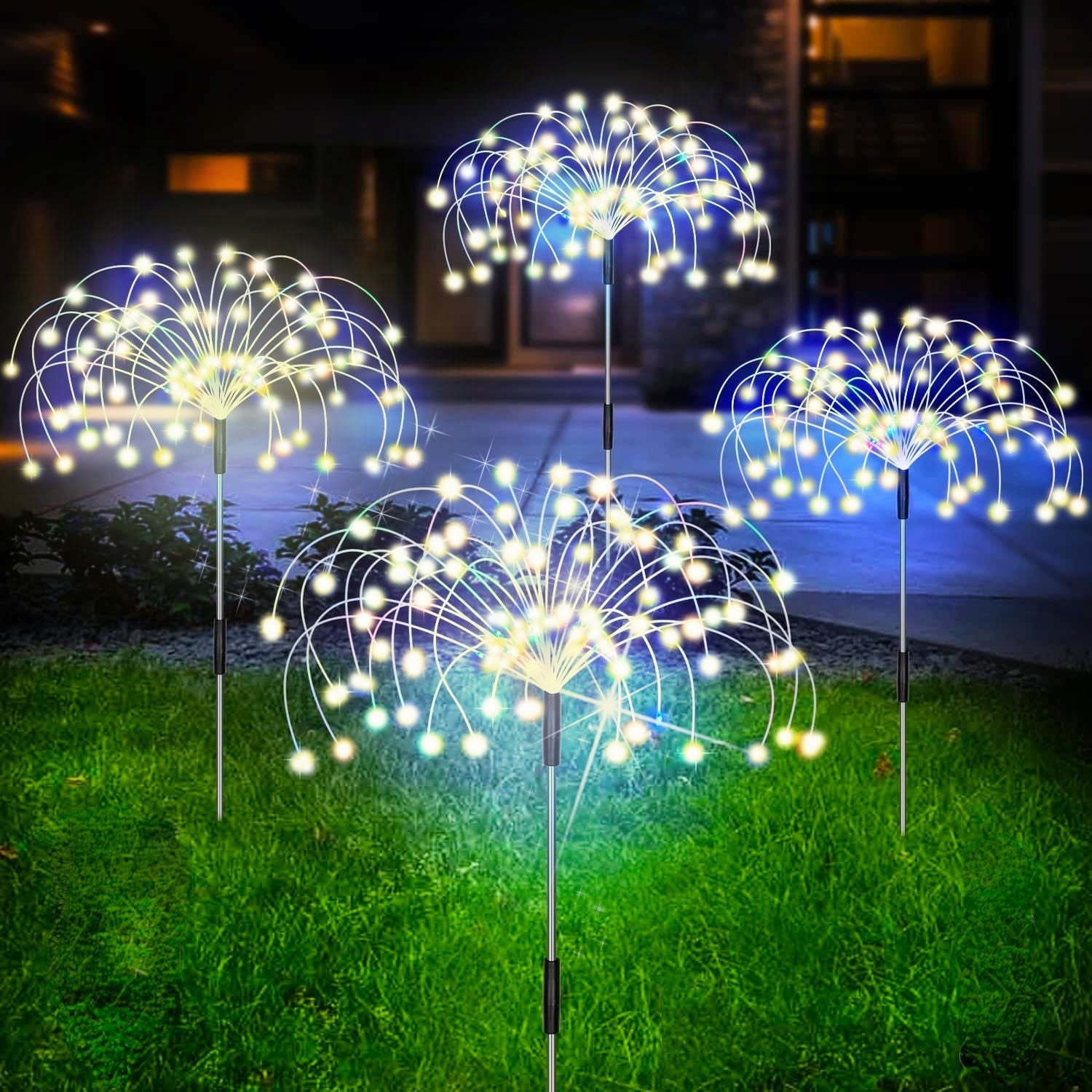Vanntett solar hage fyrverkeri lampe