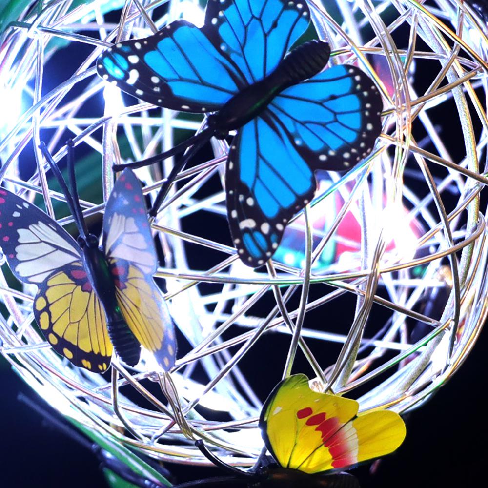 Solar opplyst Mesh Sommerfugl Orb