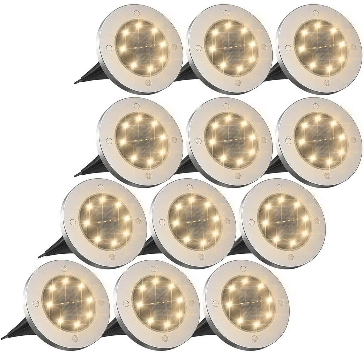 LED solcelledrevne disklys