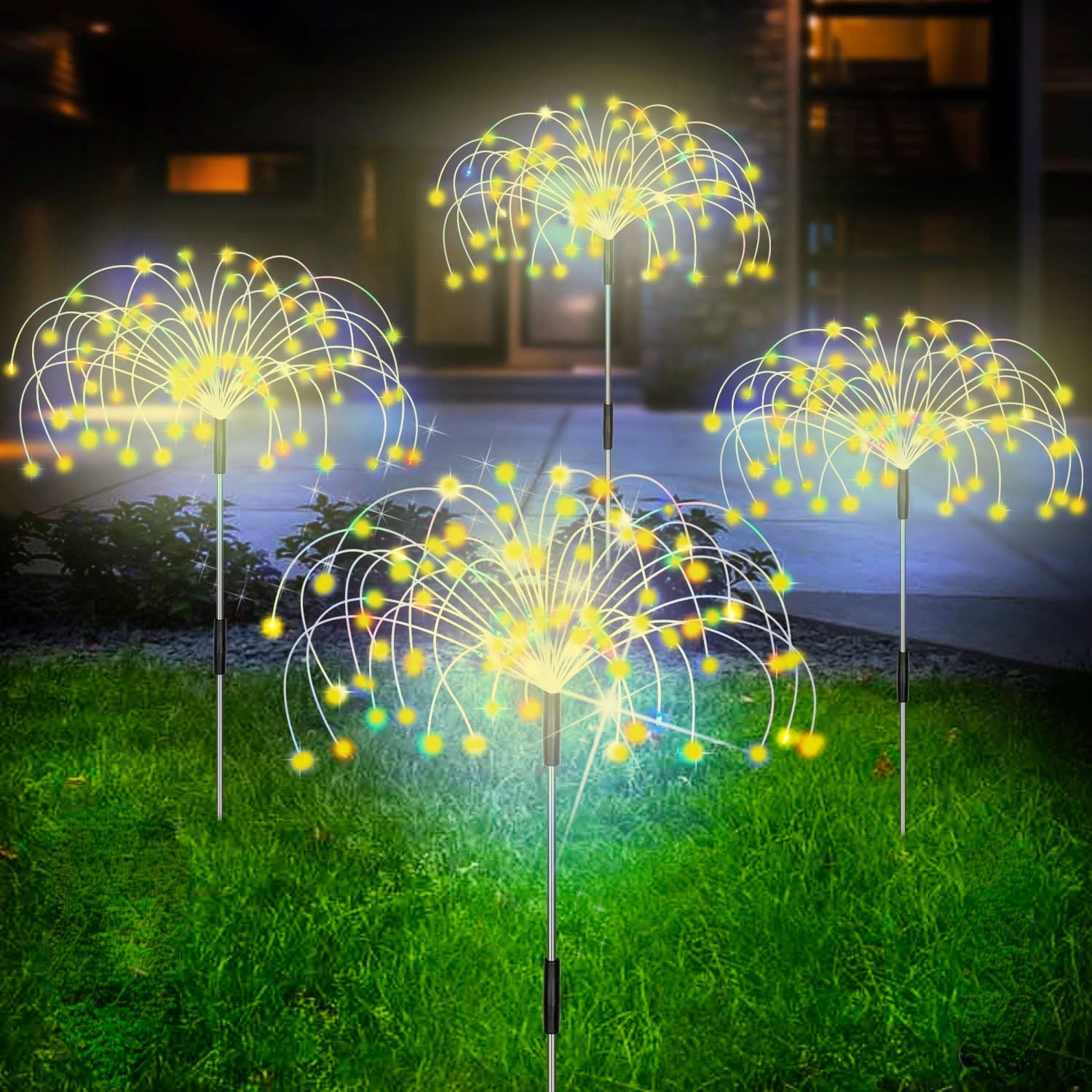 Vanntett solar hage fyrverkeri lampe