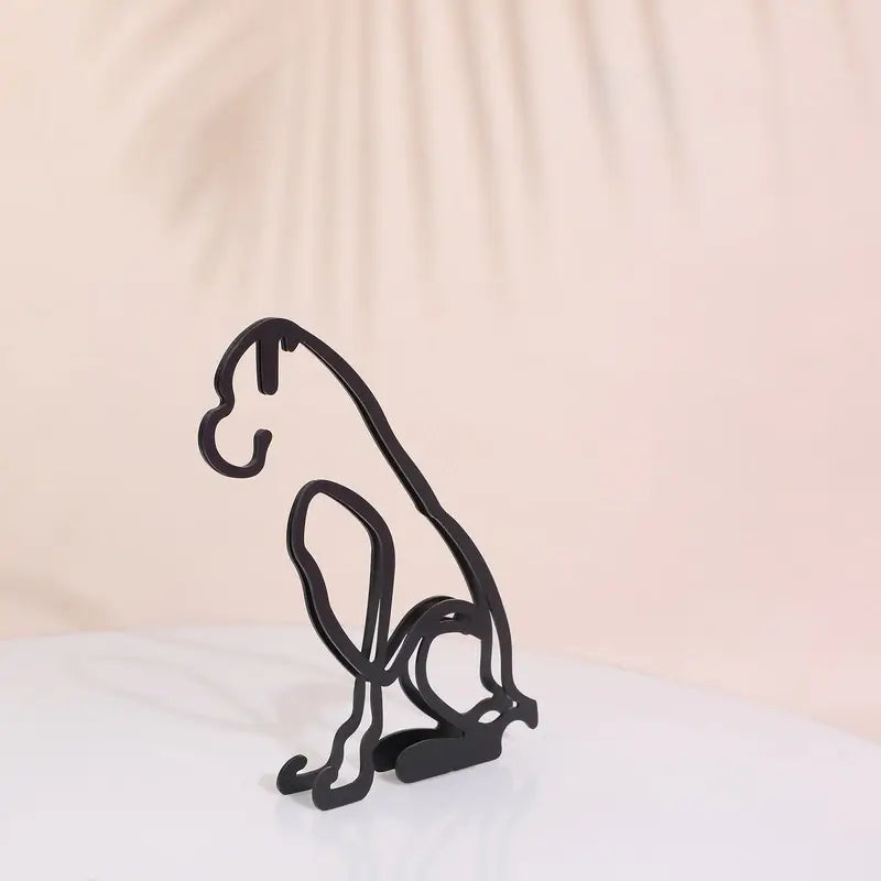 Minimalistisk hundekunstskulptur