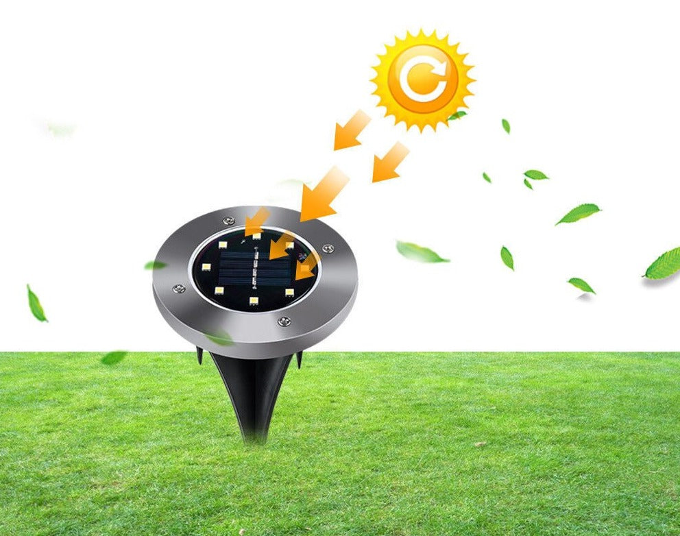 LED solcelledrevne disklys
