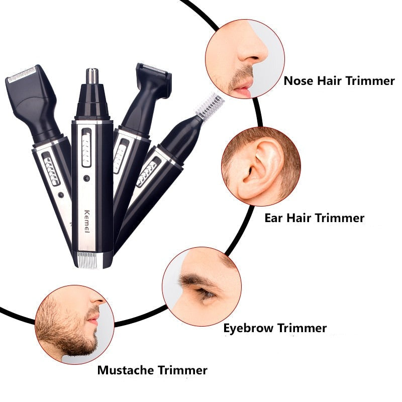 4 i 1 oppladbar elektrisk hårtrimmer