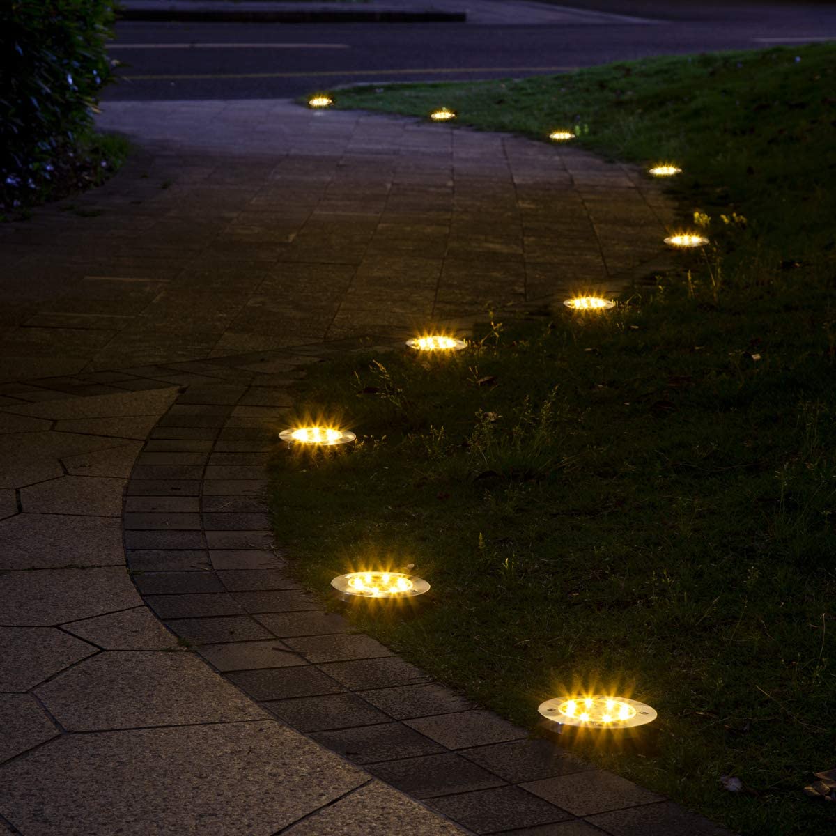 LED solcelledrevne disklys