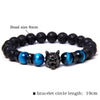 Wolf Tiger Øye Bead Armbånd