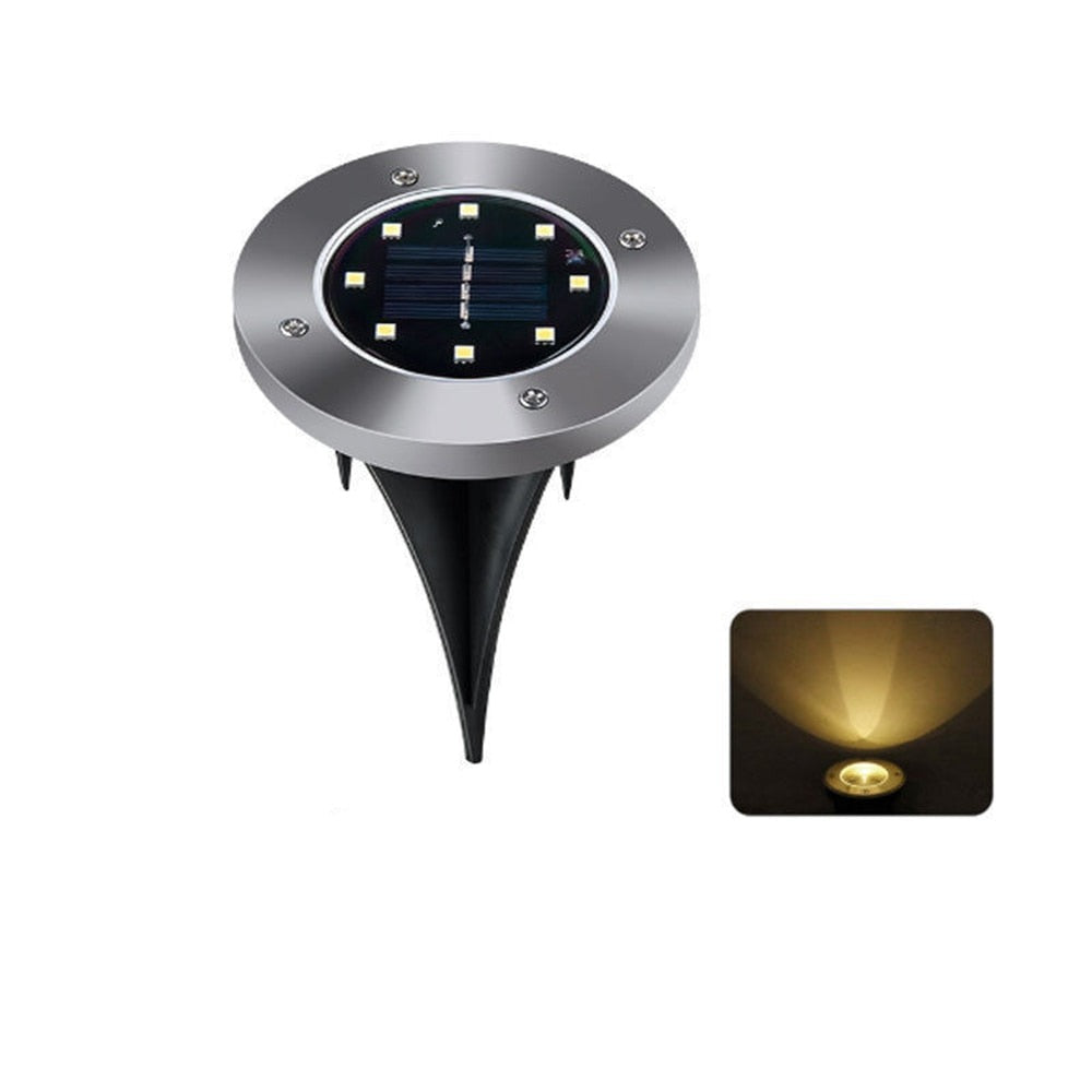 LED solcelledrevne disklys
