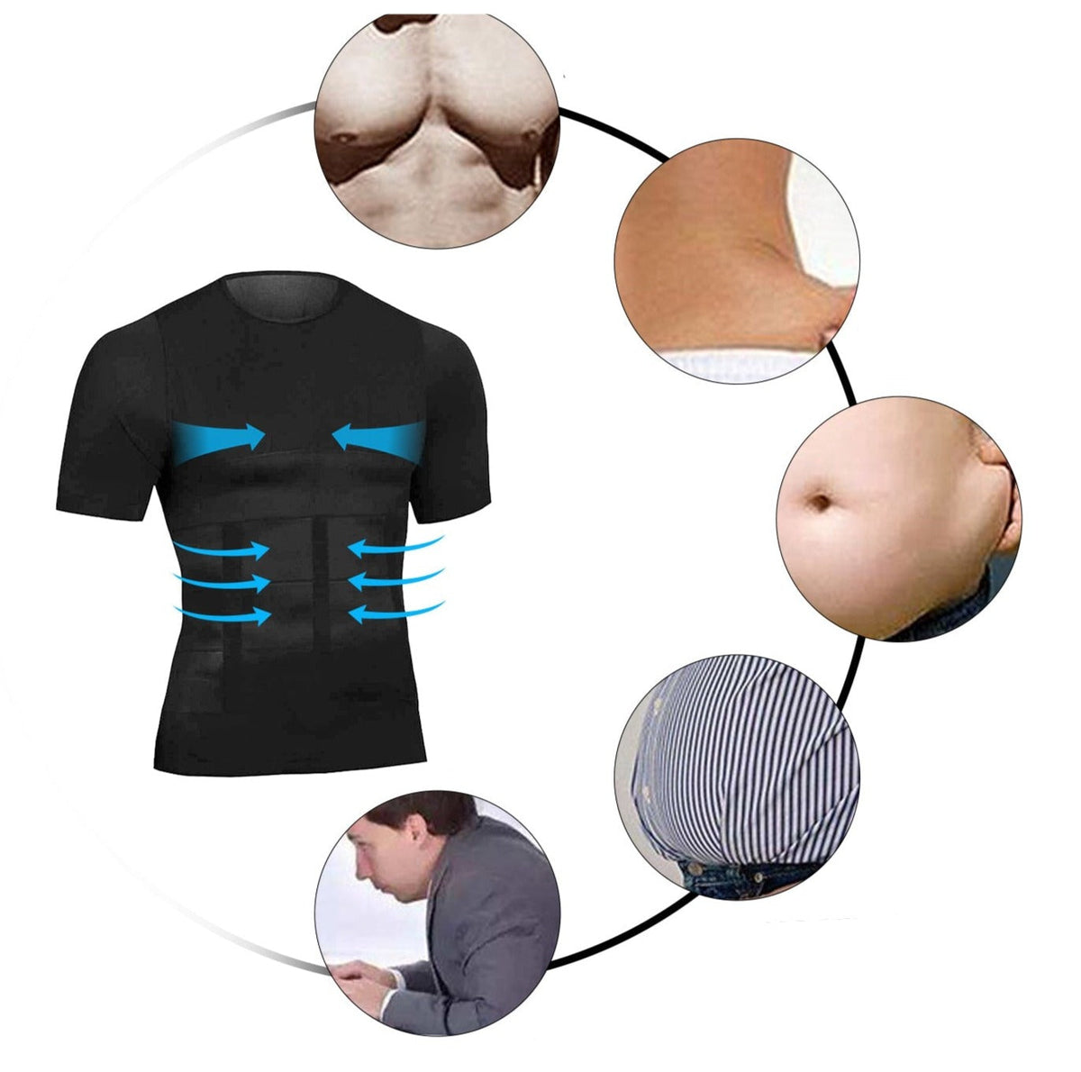 Slimming Shaper skjorte for menn