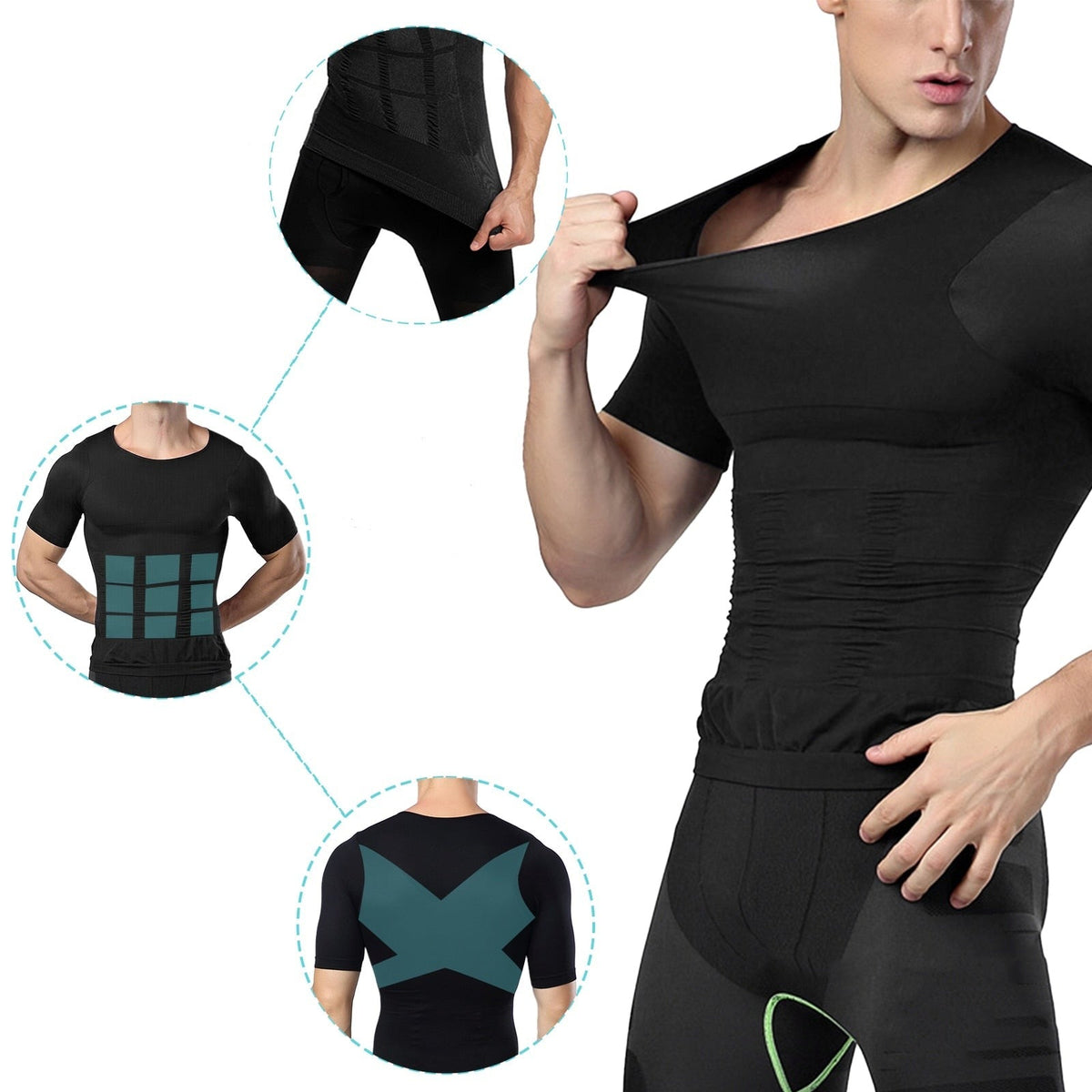 Slimming Shaper skjorte for menn