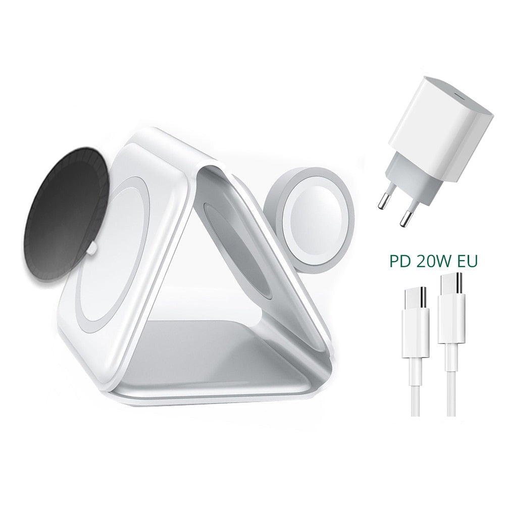 Sammenleggbar magnetisk trådløs lader