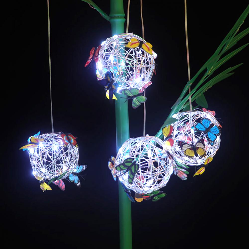 Solar opplyst Mesh Sommerfugl Orb
