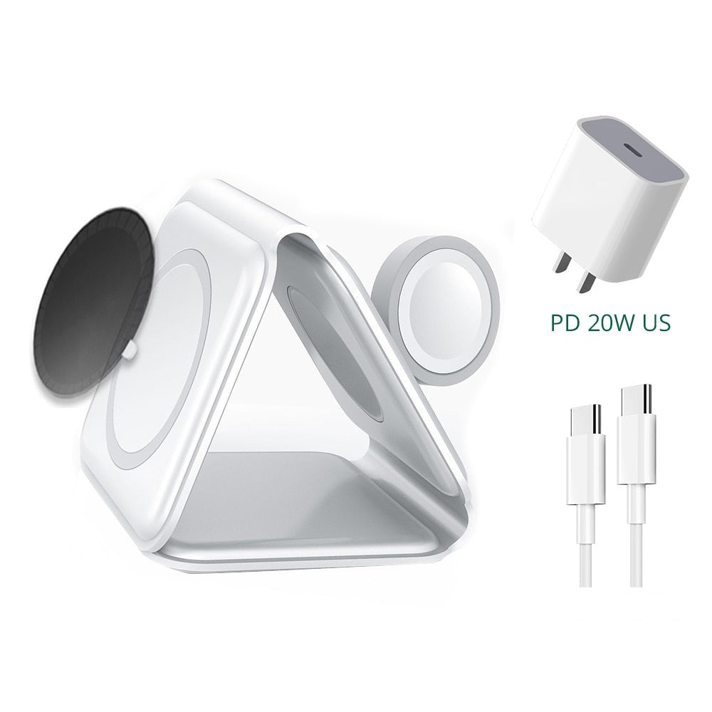 Sammenleggbar magnetisk trådløs lader