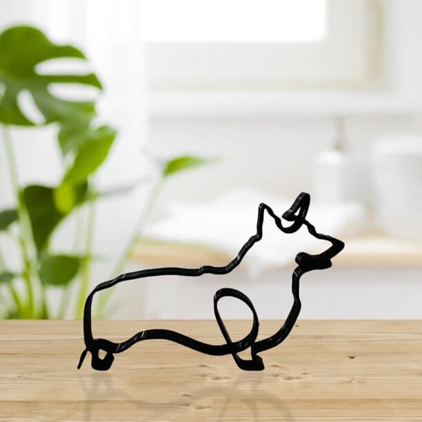 Minimalistisk hundekunstskulptur