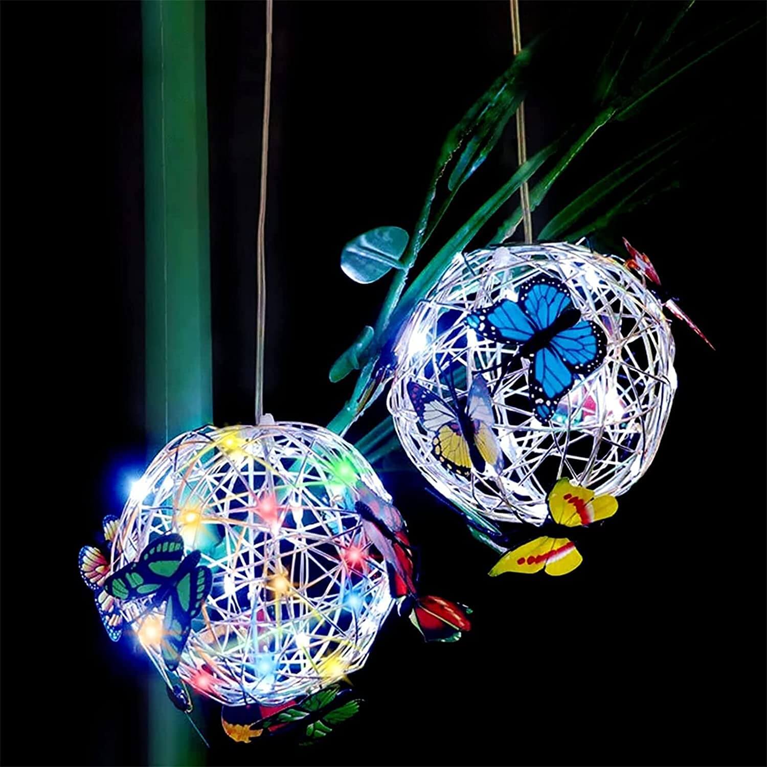 Solar opplyst Mesh Sommerfugl Orb