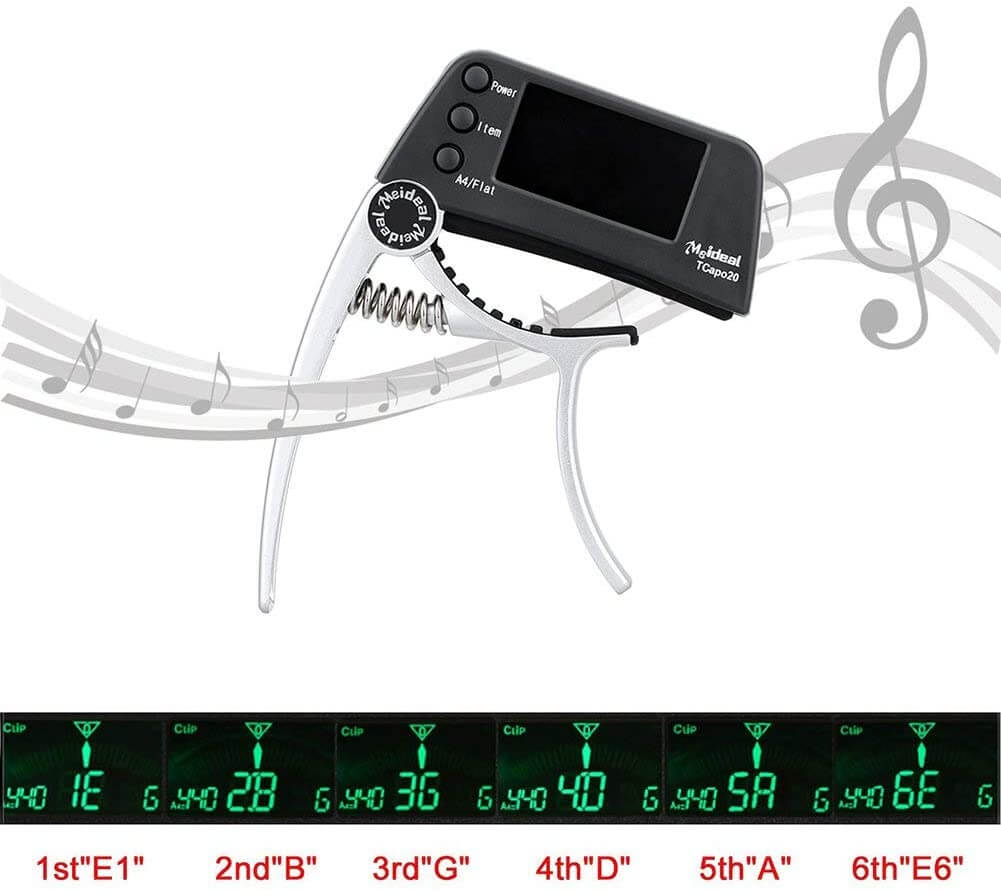 2-i-1 gitar Capo og tuner