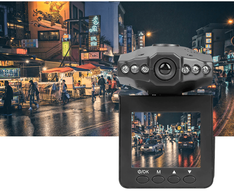 Vidvinkel roterende Dash Cam