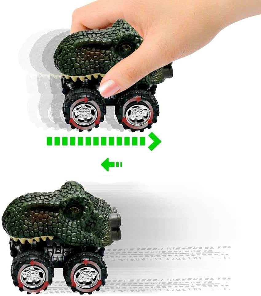 Trekk tilbake Dinosaur Mini Car (6 stk)