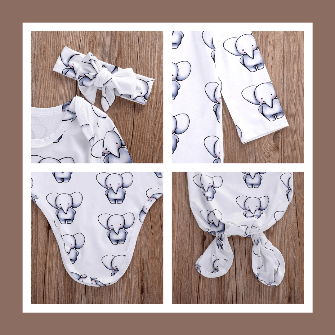 Elefanttrykk Spedbarnssovesekk