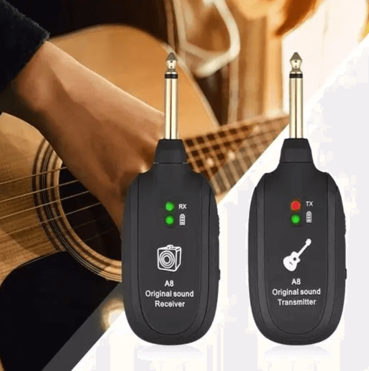 Trådløst gitarforsterker -system | Sender og mottaker