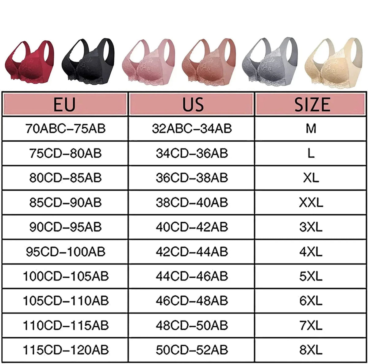 Front Closure Lace Bra