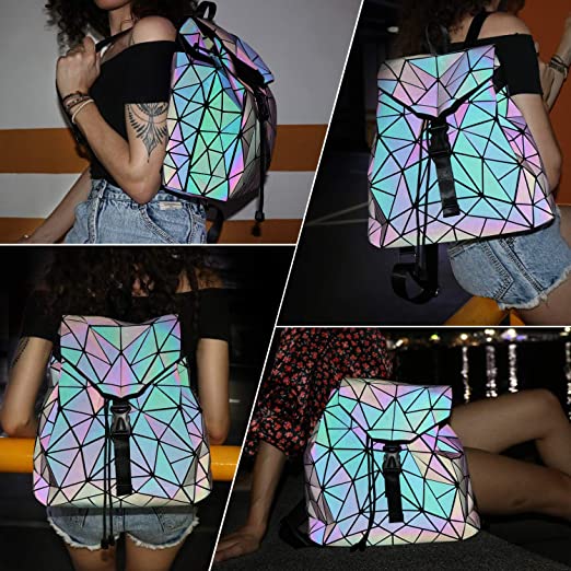 Lysende geometrisk ryggsekk