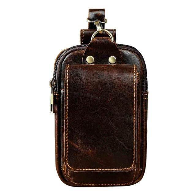 Ekte skinn menns midje krok bag