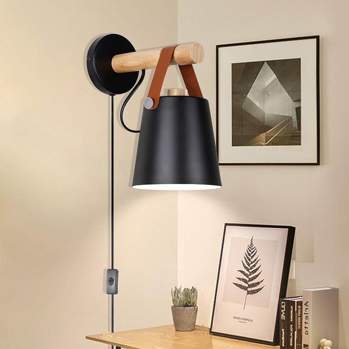 Nordic Wooden Vegglampe