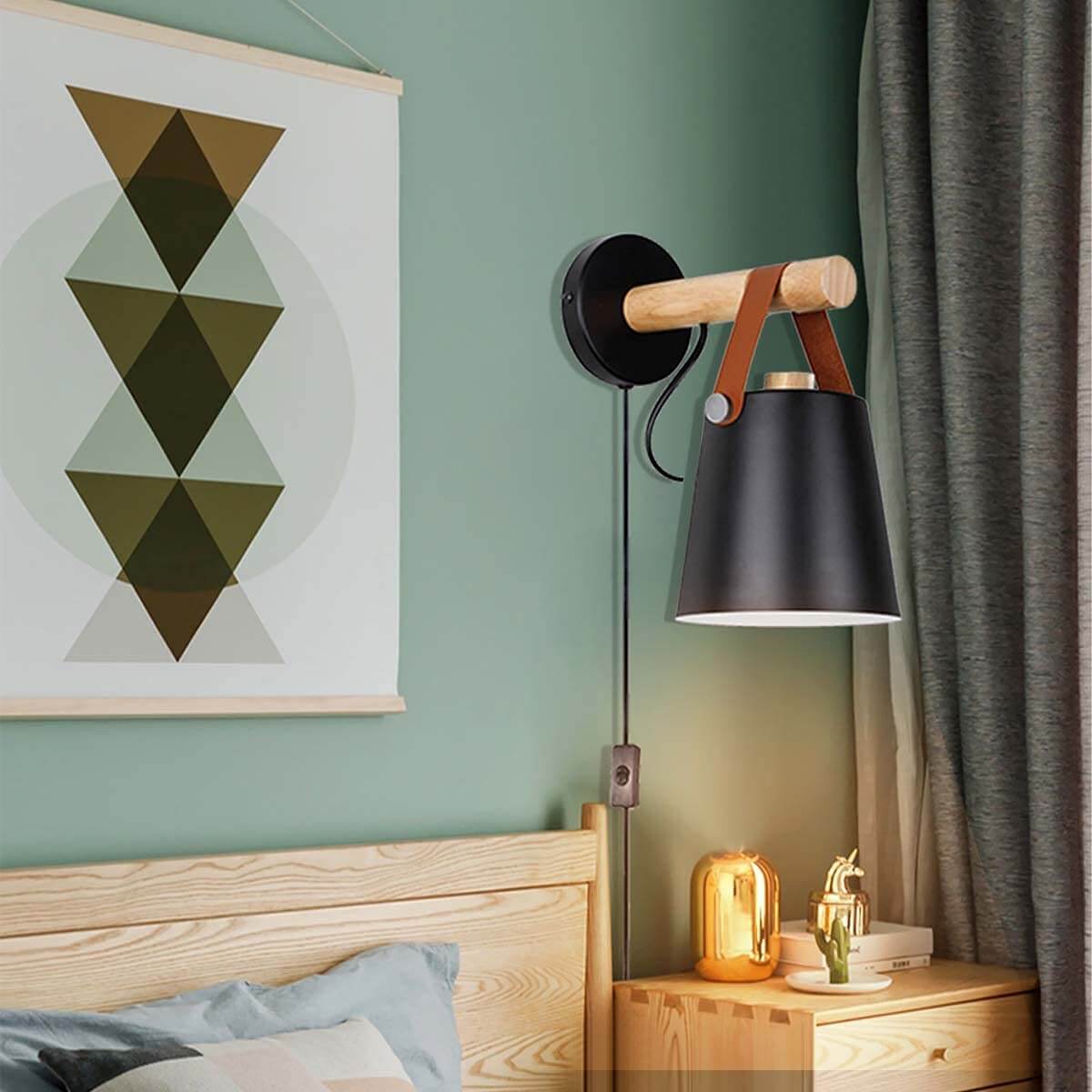 Nordic Wooden Vegglampe