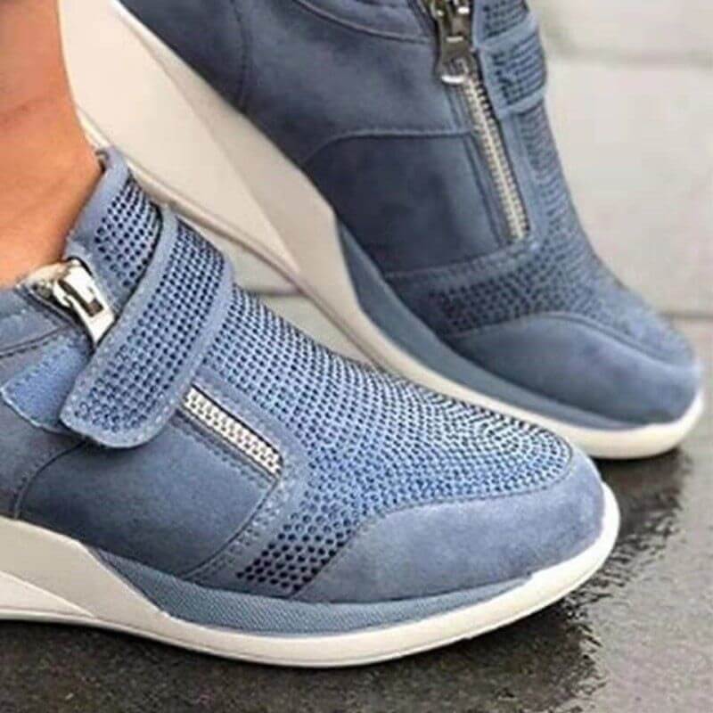 Sneakers med glidelås for kvinner
