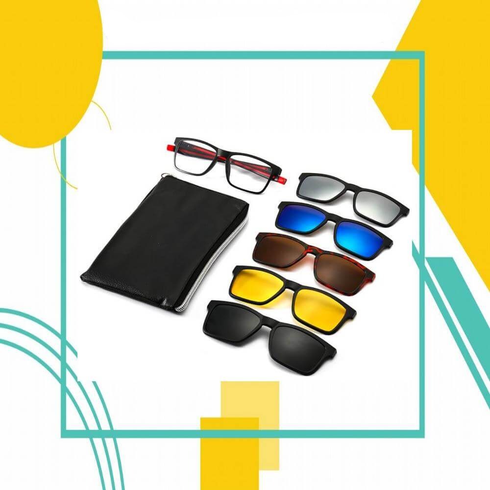 Magnetiske polariserte clip-on briller