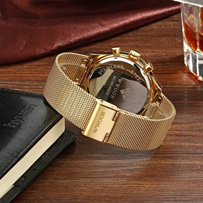 Ultra-tynn kronograf armbåndsur