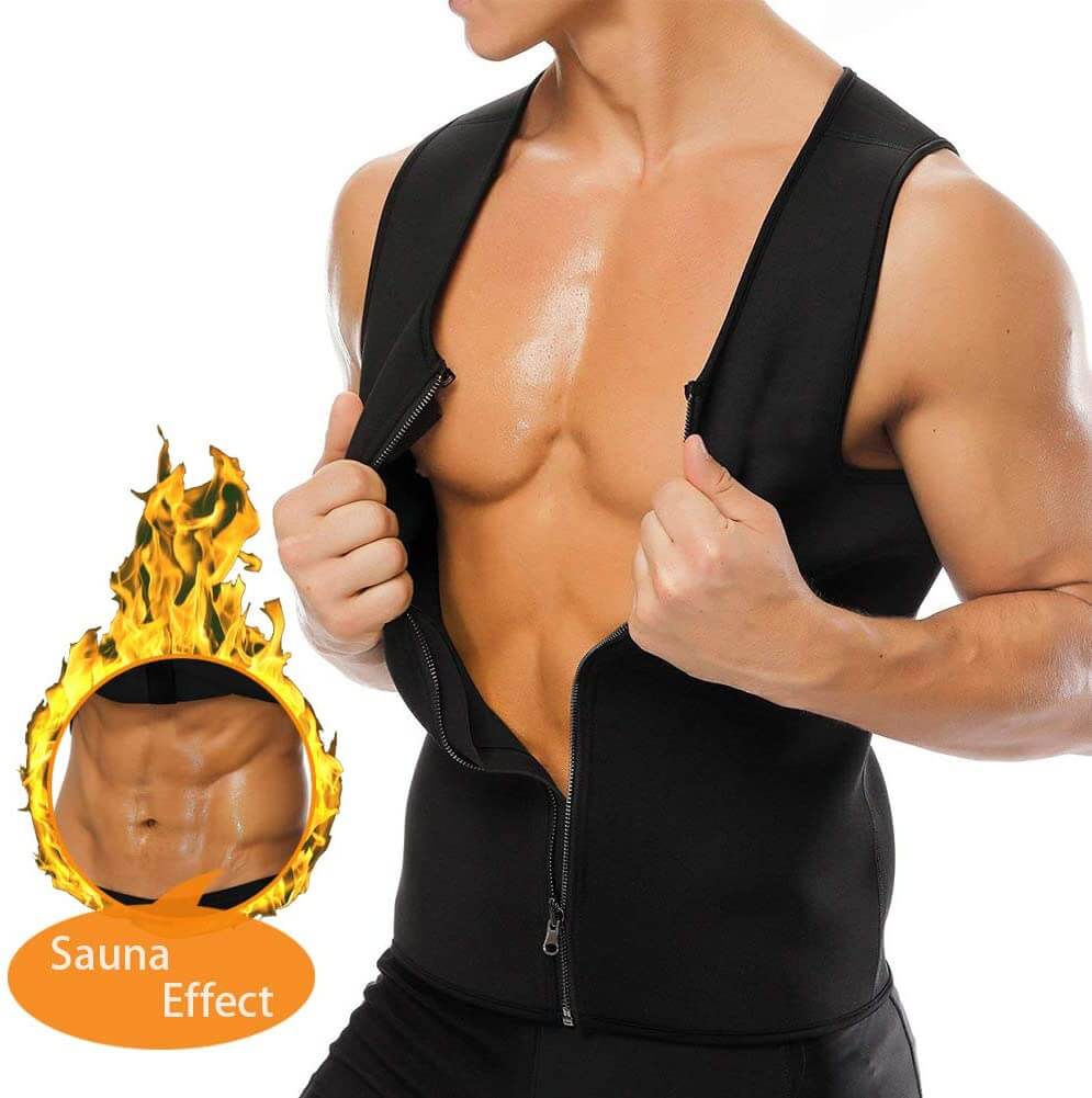 Sauna Sweat Glidelåsvest for menn