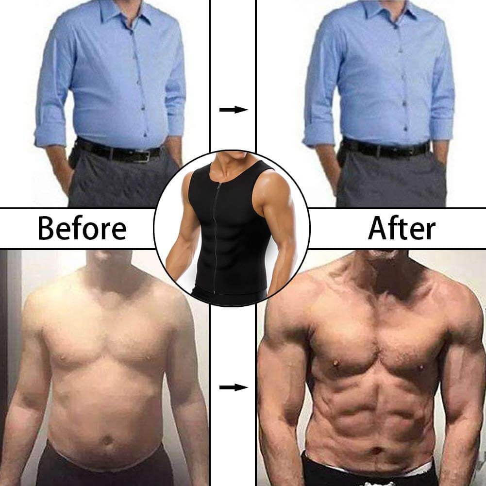 Sauna Sweat Glidelåsvest for menn