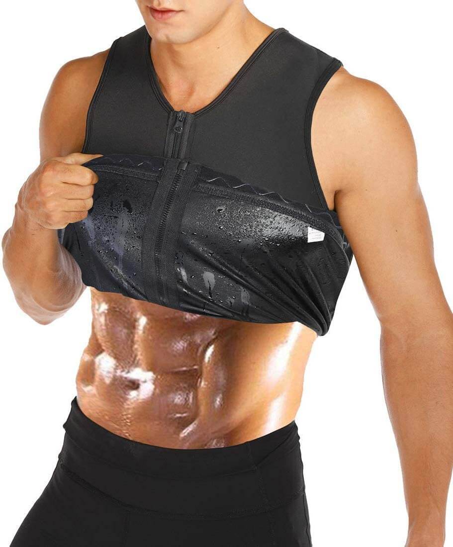 Sauna Sweat Glidelåsvest for menn