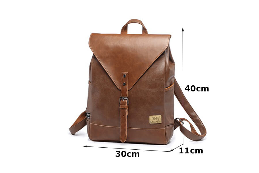 Vintage ryggsekk i kunstlær