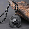 Obsidian Yin Yang Halskjede