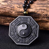 Obsidian Yin Yang Halskjede